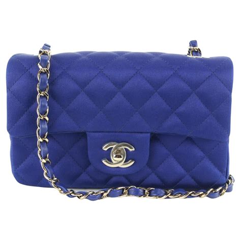 chanel blue quilted vintage